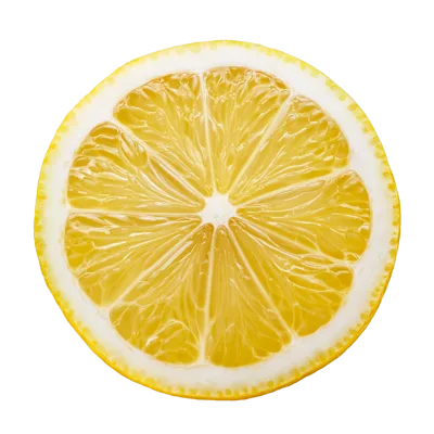 Fresh Lemon Slice Isolated On White Background
