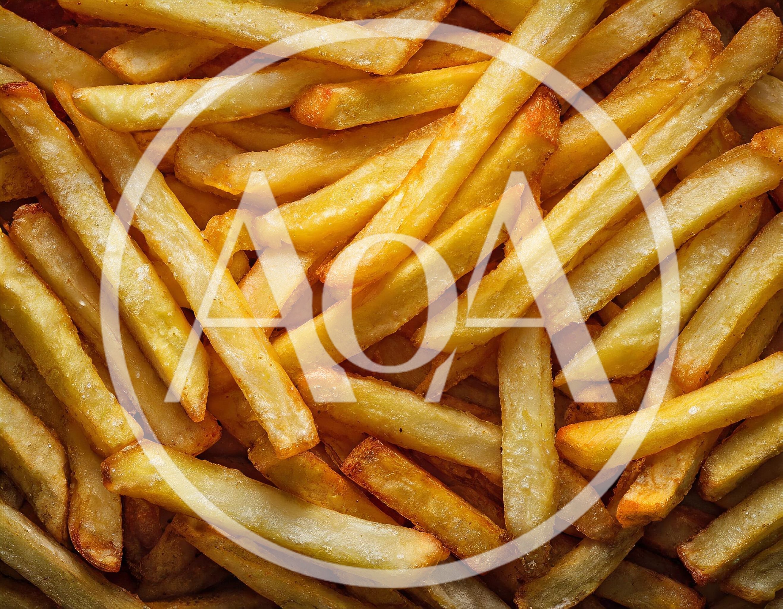 Golden Crispy French Fries Background