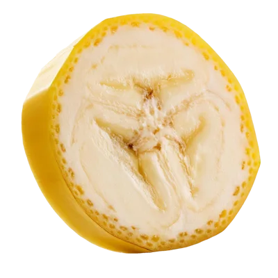 Macro Shot Of A Fresh Banana Slice