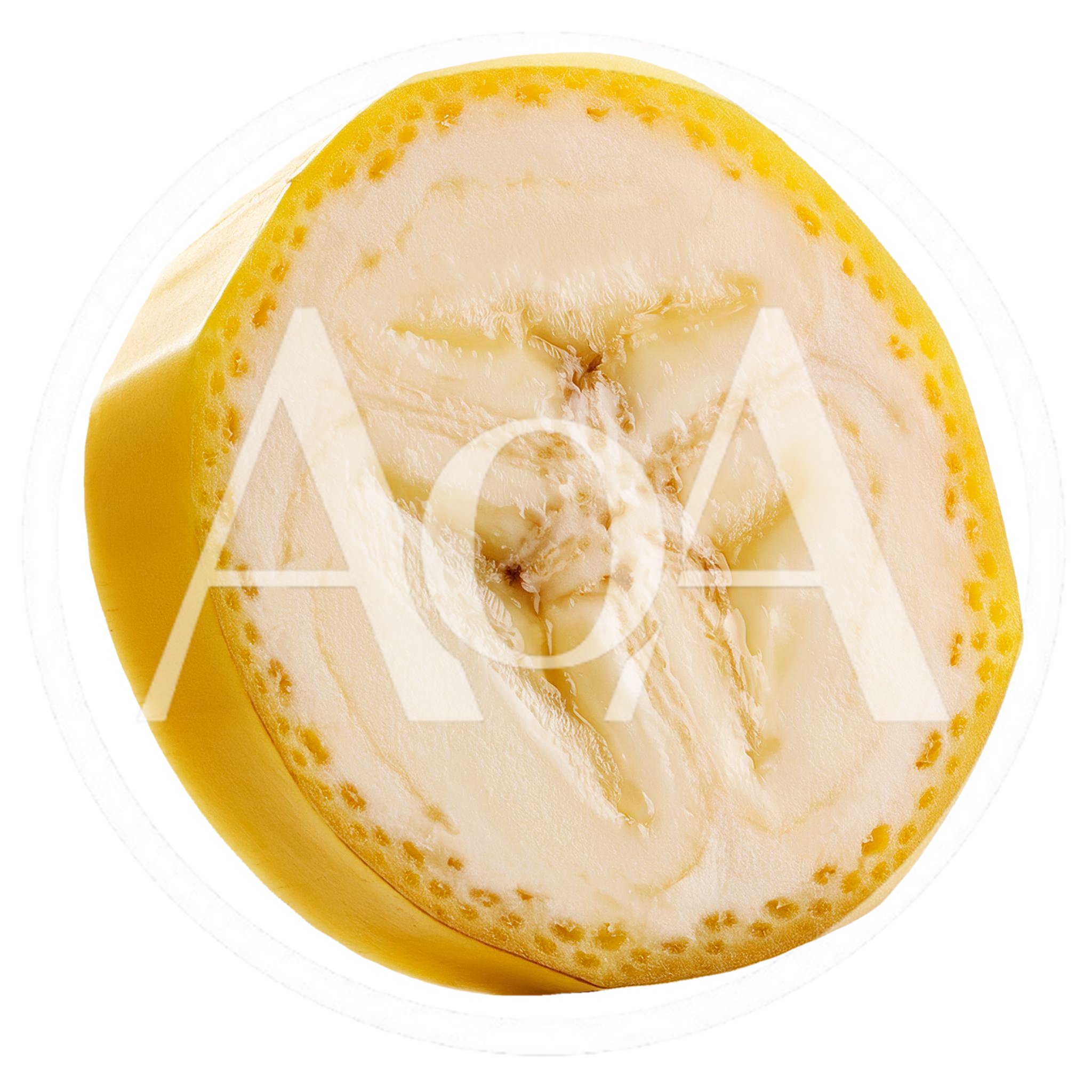 Macro Shot Of A Fresh Banana Slice