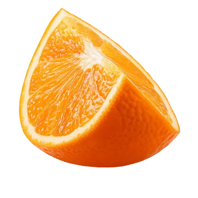 Fresh Juicy Orange Slice Isolated On White Background