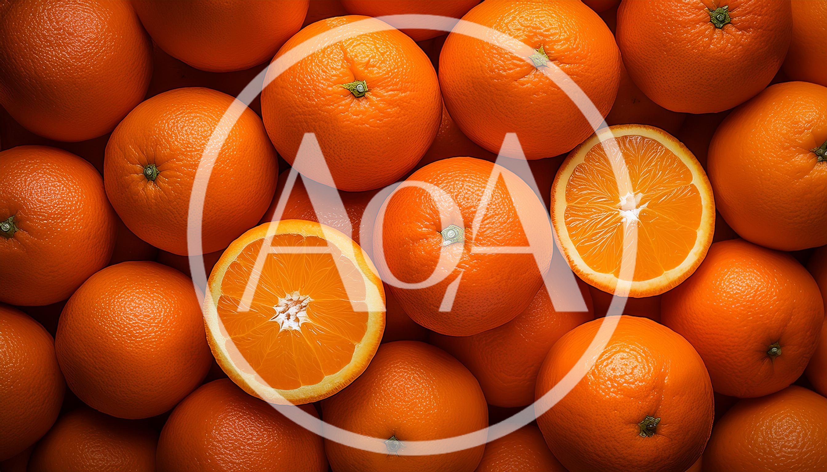 Fresh Whole And Sliced Oranges Background