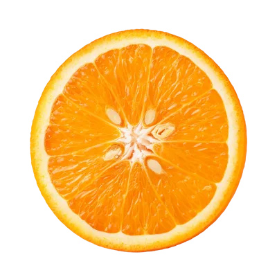 Fresh Sliced Orange Fruit Isolated On White Background
