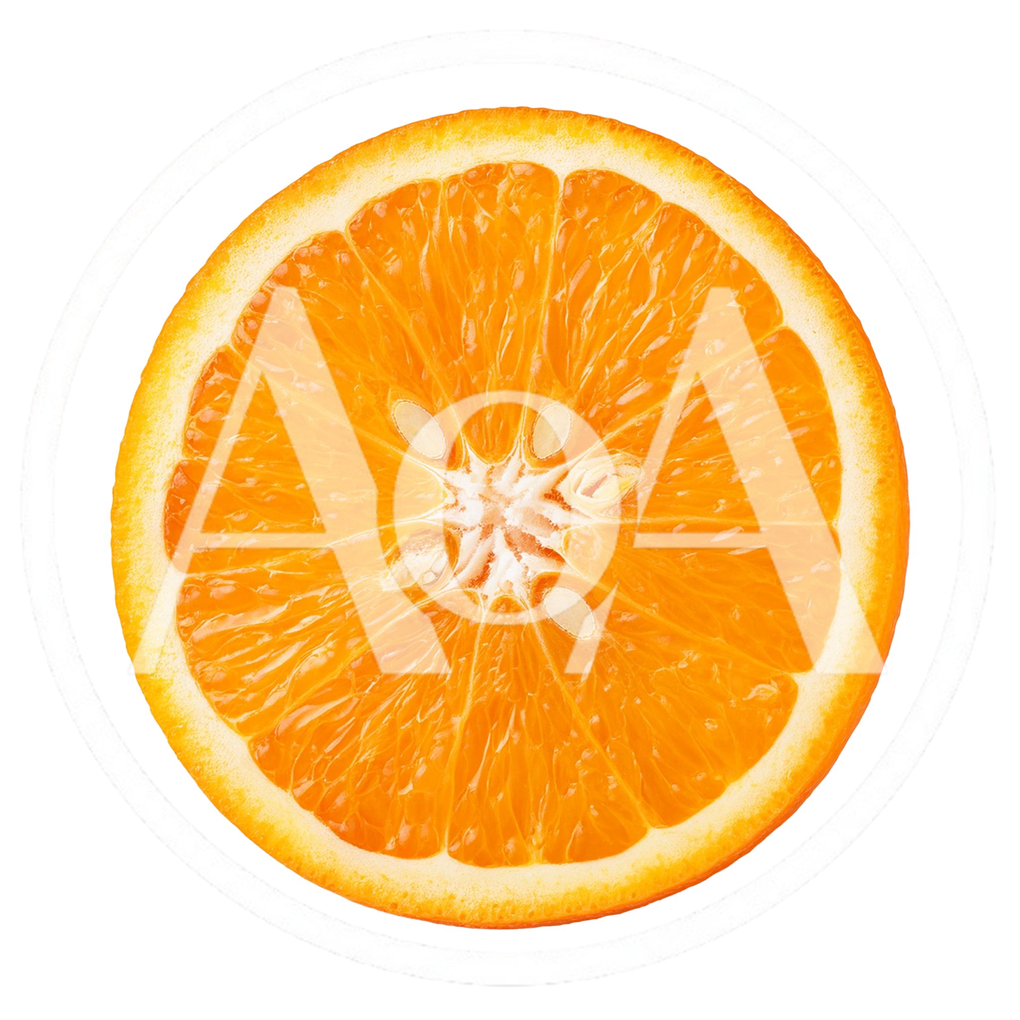Fresh Sliced Orange Fruit Isolated On White Background