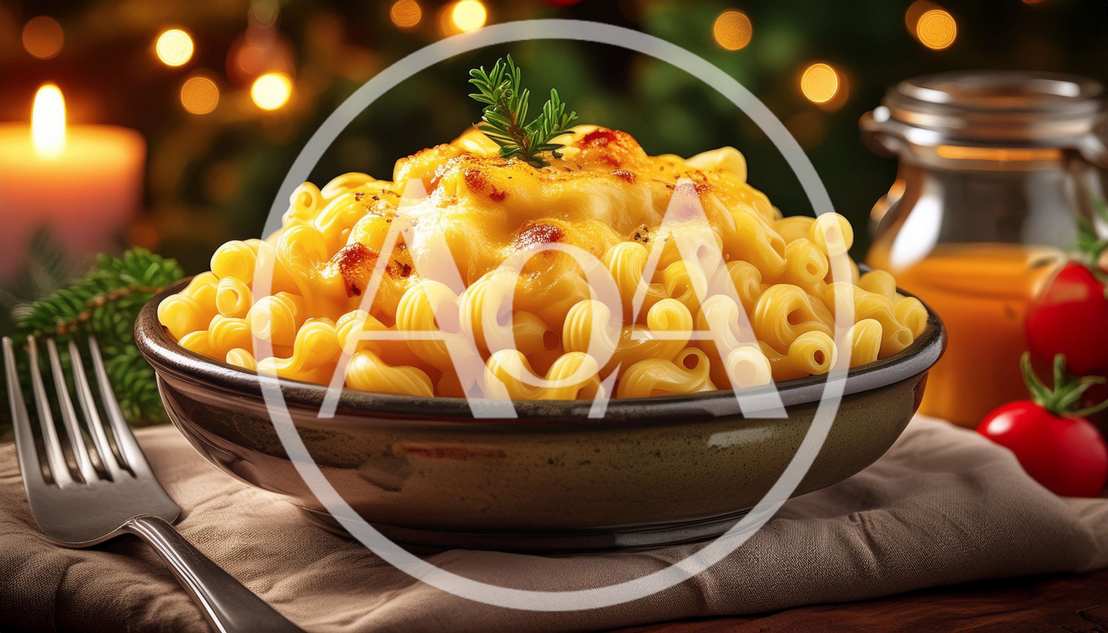Bowl Of Baked Macaroni And Cheese