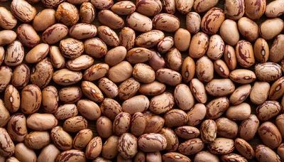 Top View Of Raw Pinto Beans Background