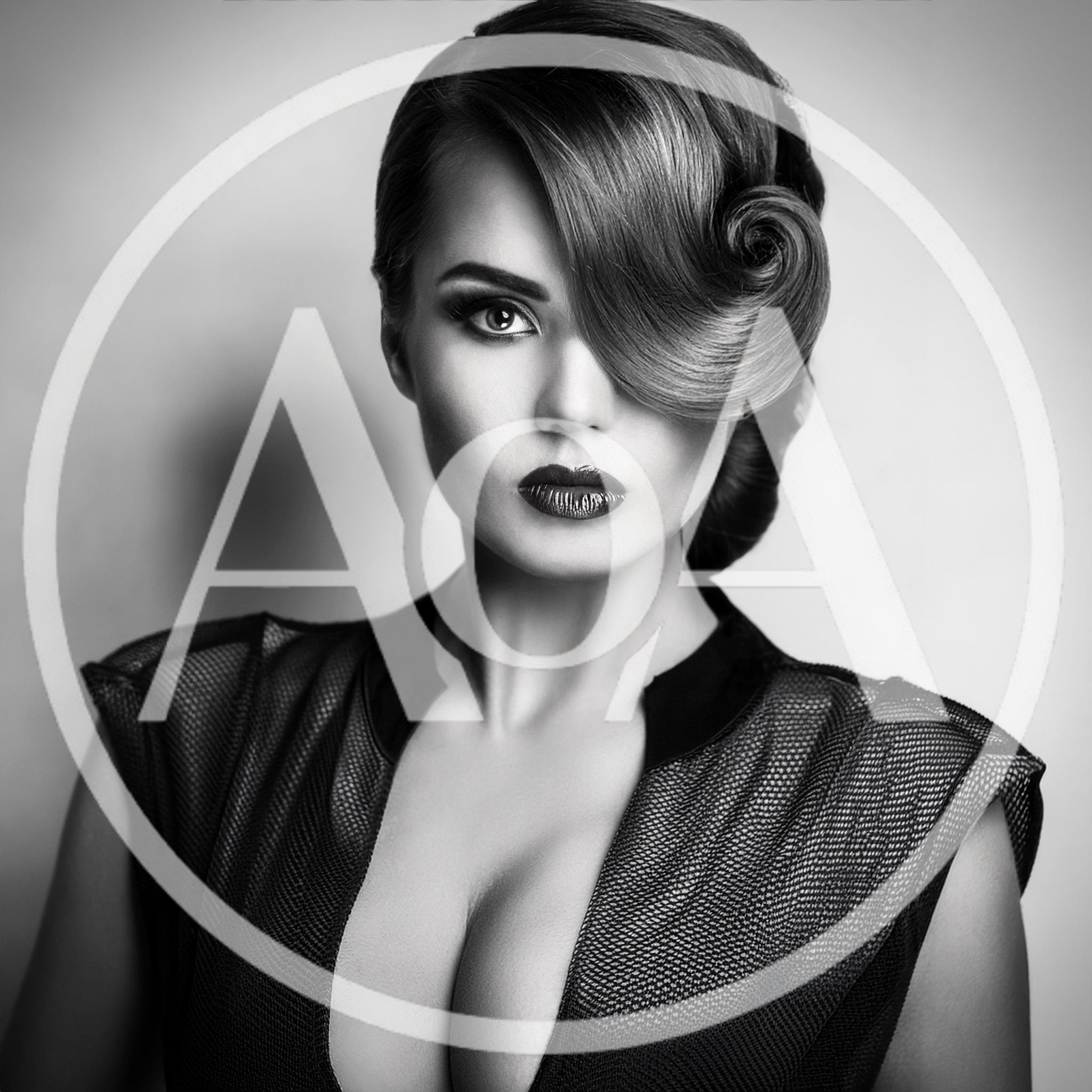 Portrait Of A Woman With Vintage Hairstyle