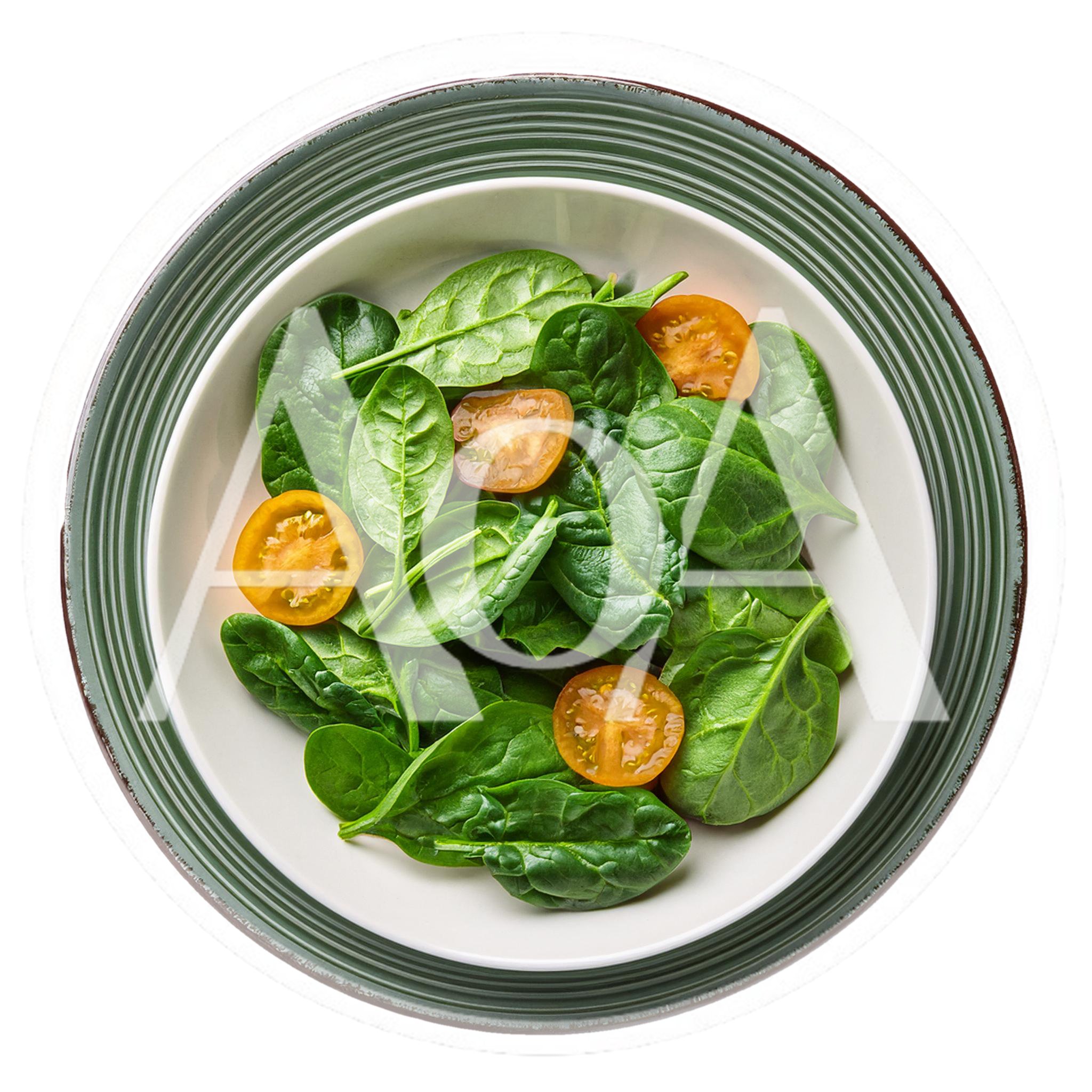Fresh Spinach Salad With Sliced Cherry Tomatoes
