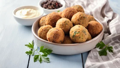 Bowl Of Crispy Fried Falafel Balls