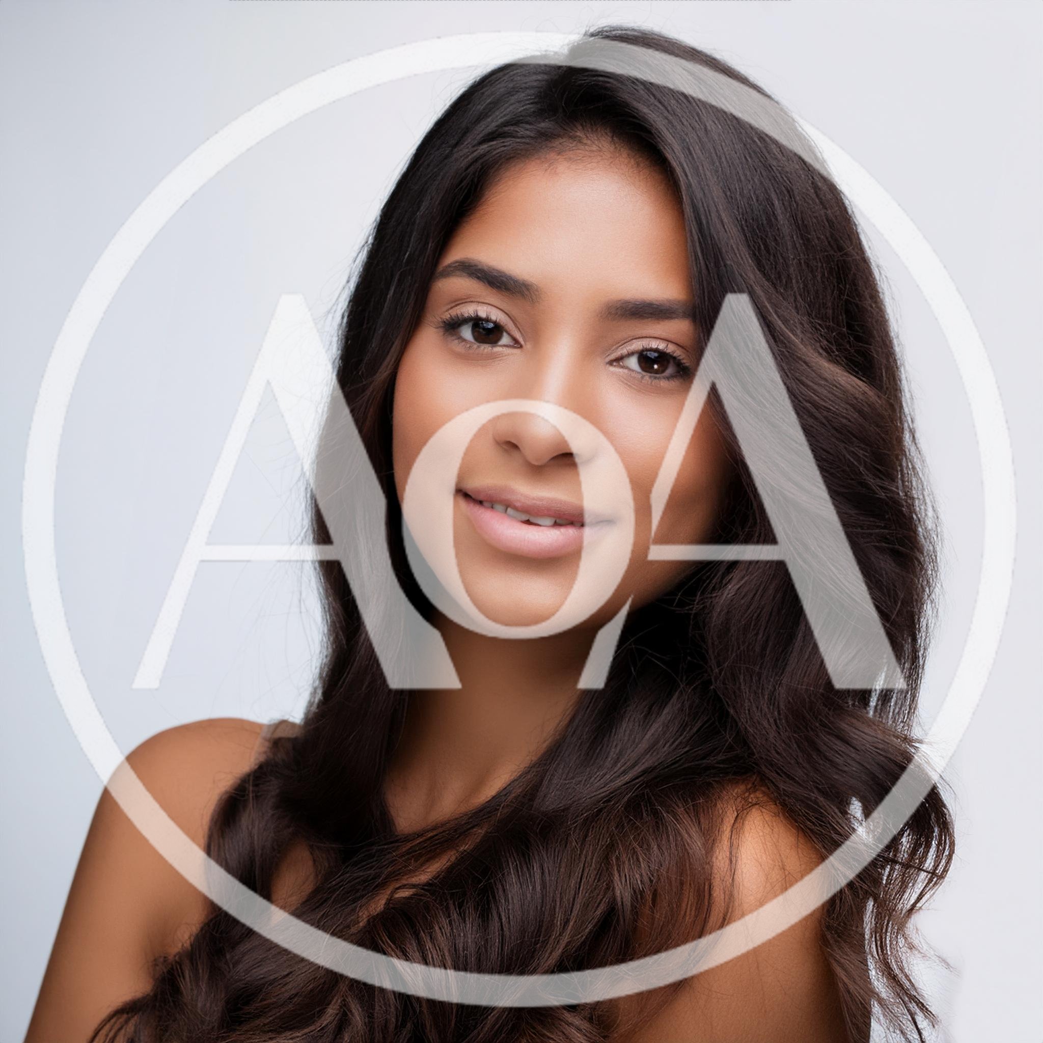 Portrait Of A Beautiful Young Woman With Long Hair