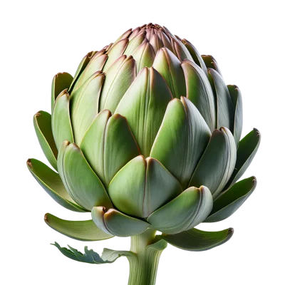 Fresh Globe Artichoke Isolated On White Background