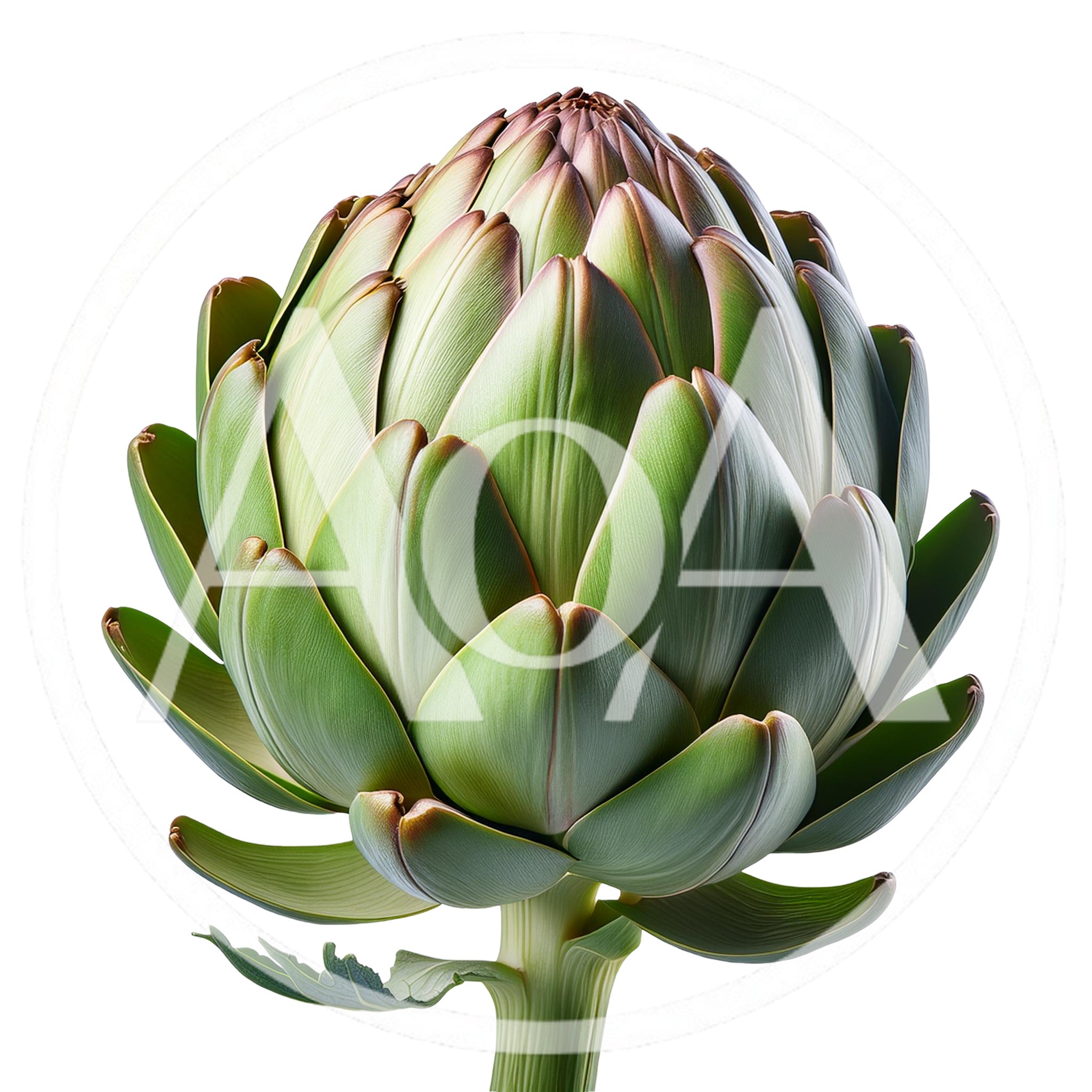 Fresh Globe Artichoke Isolated On White Background