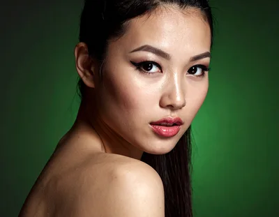 Portrait Of A Beautiful Asian Woman With Professional Makeup