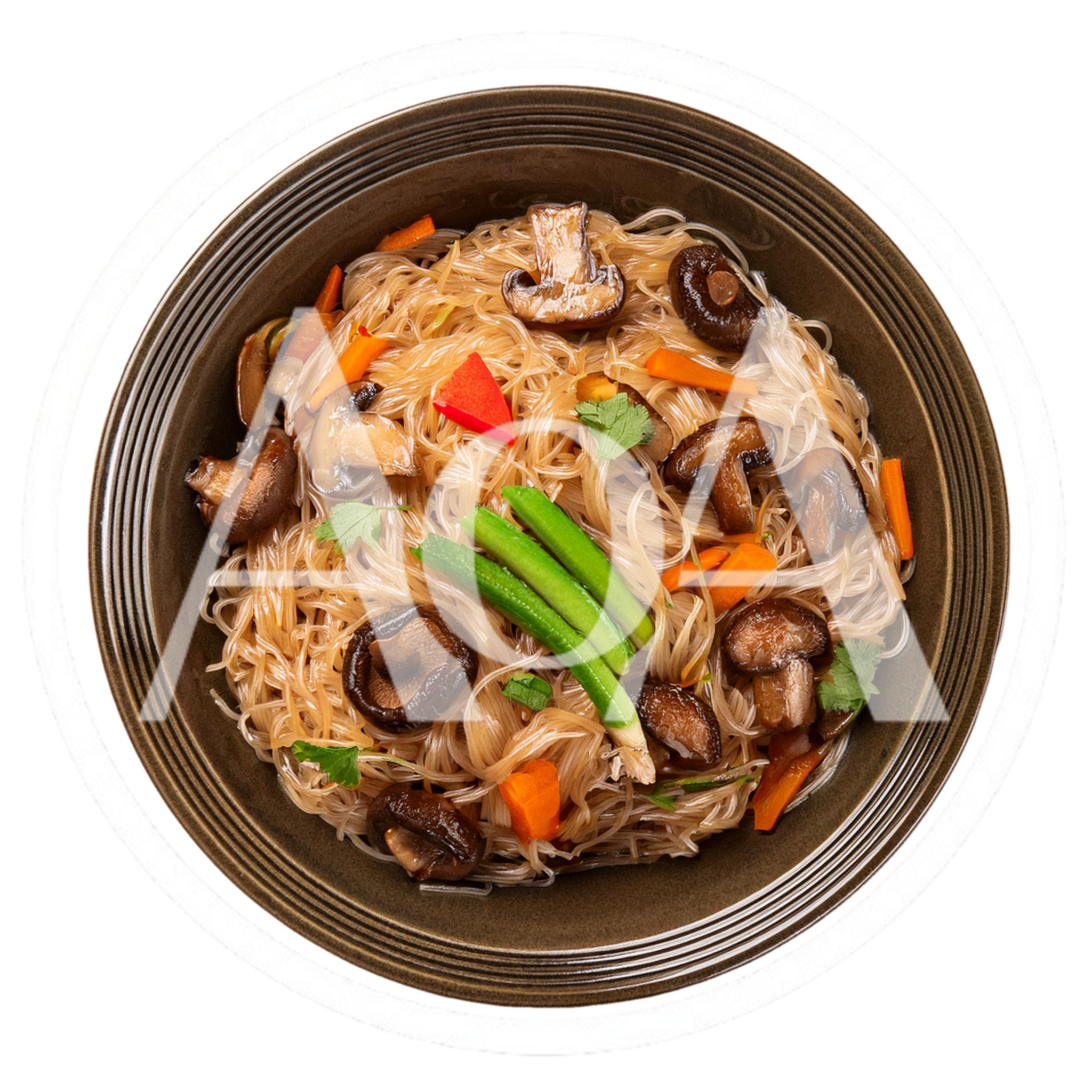 Stir Fried Glass Noodles With Mushrooms And Vegetables