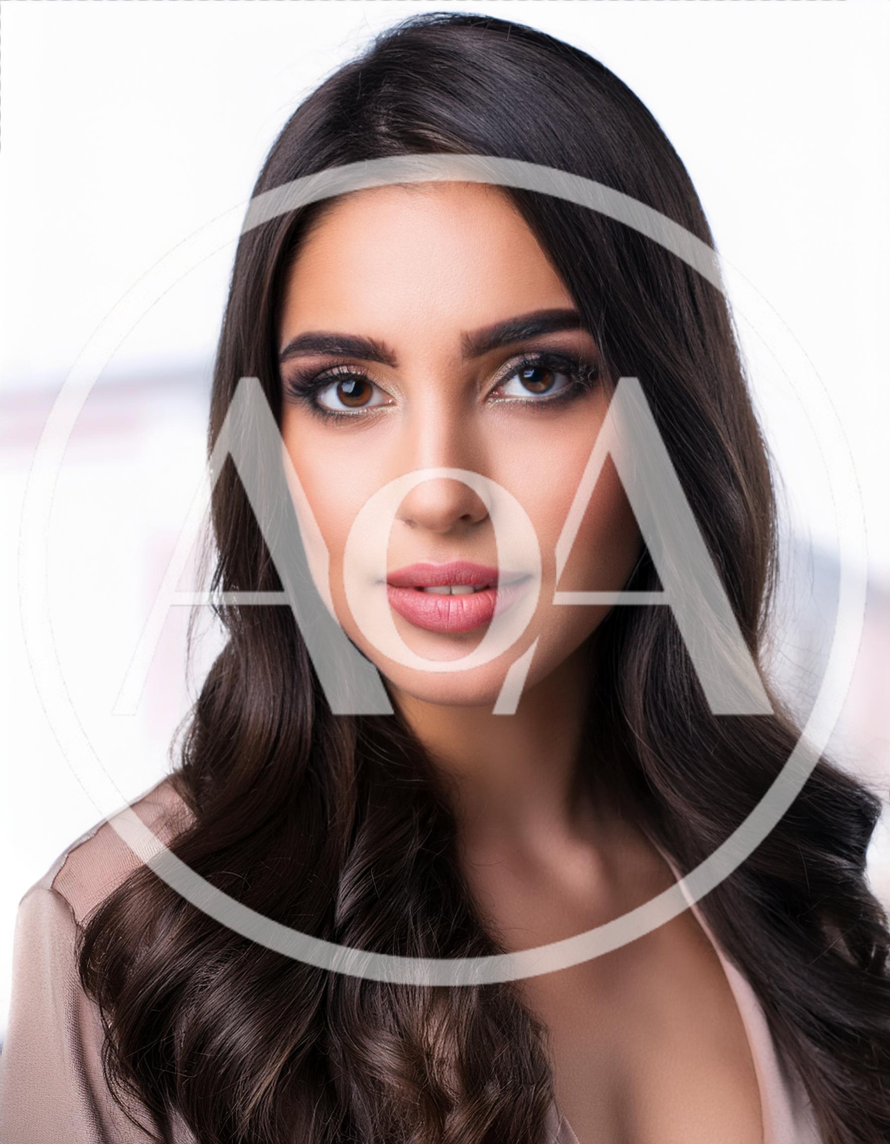 Portrait Of A Beautiful Young Woman With Long Hair