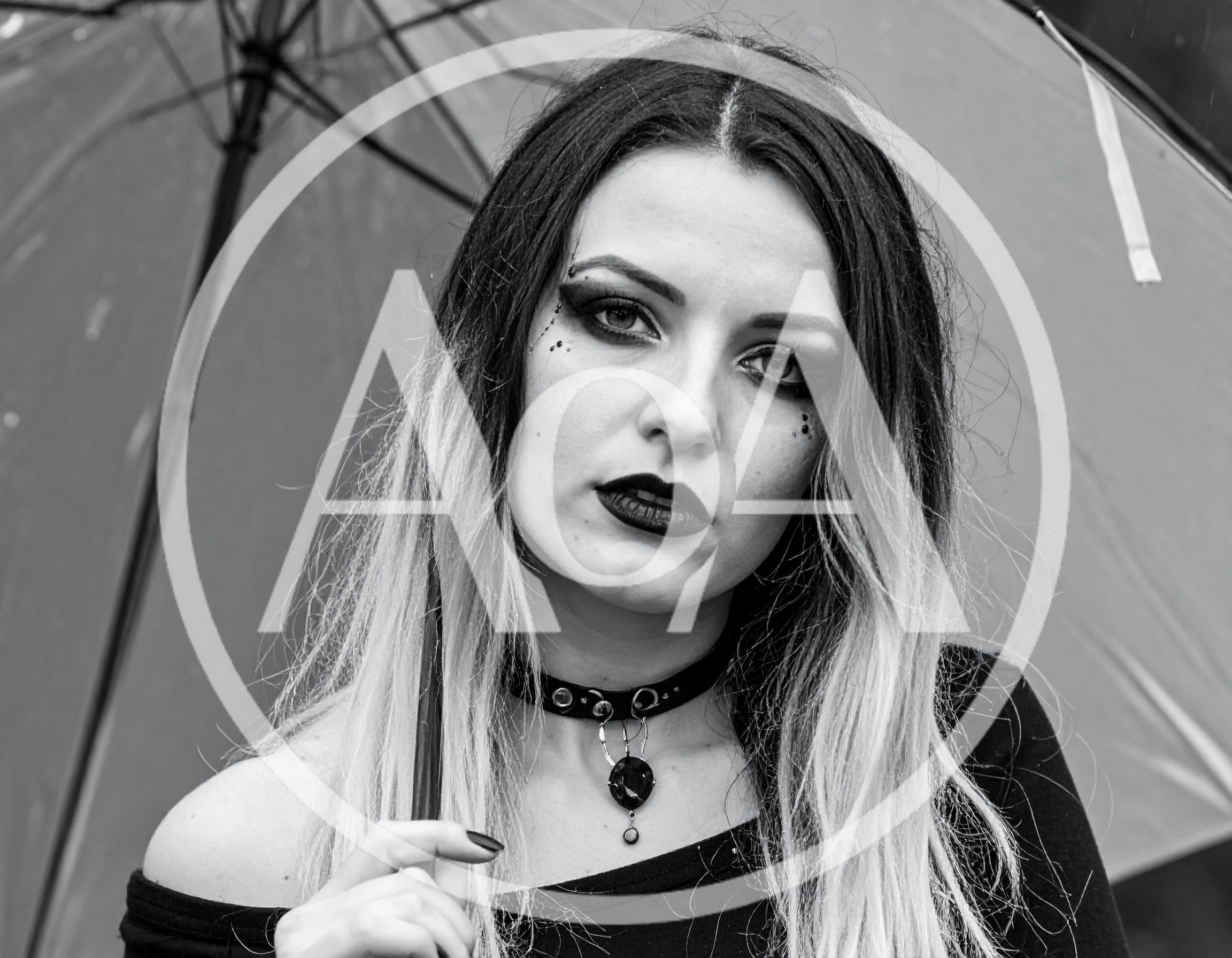 Portrait Of A Young Woman With Gothic Makeup