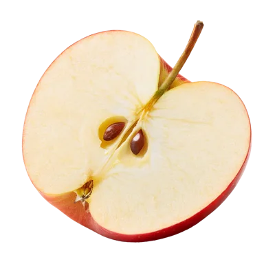 Half Of A Fresh Red Apple