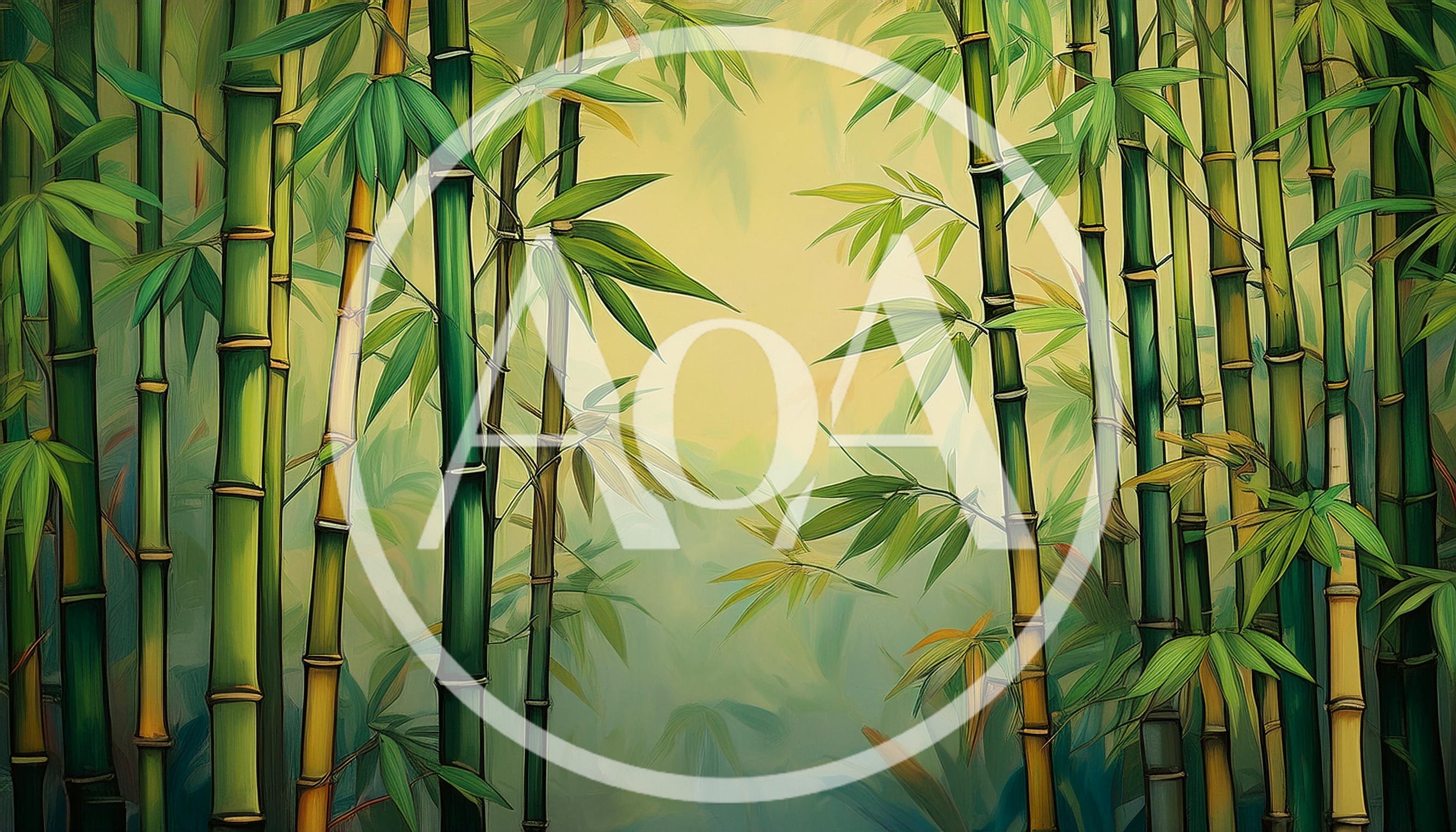 Lush Bamboo Forest With Soft Morning Light