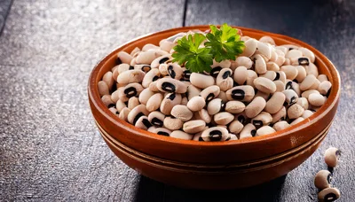 Bowl Of Raw Black Eyed Peas