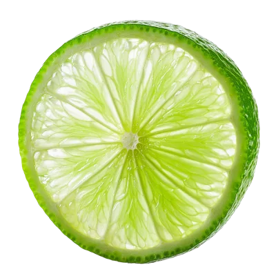 Fresh Lime Slice Isolated On White Background