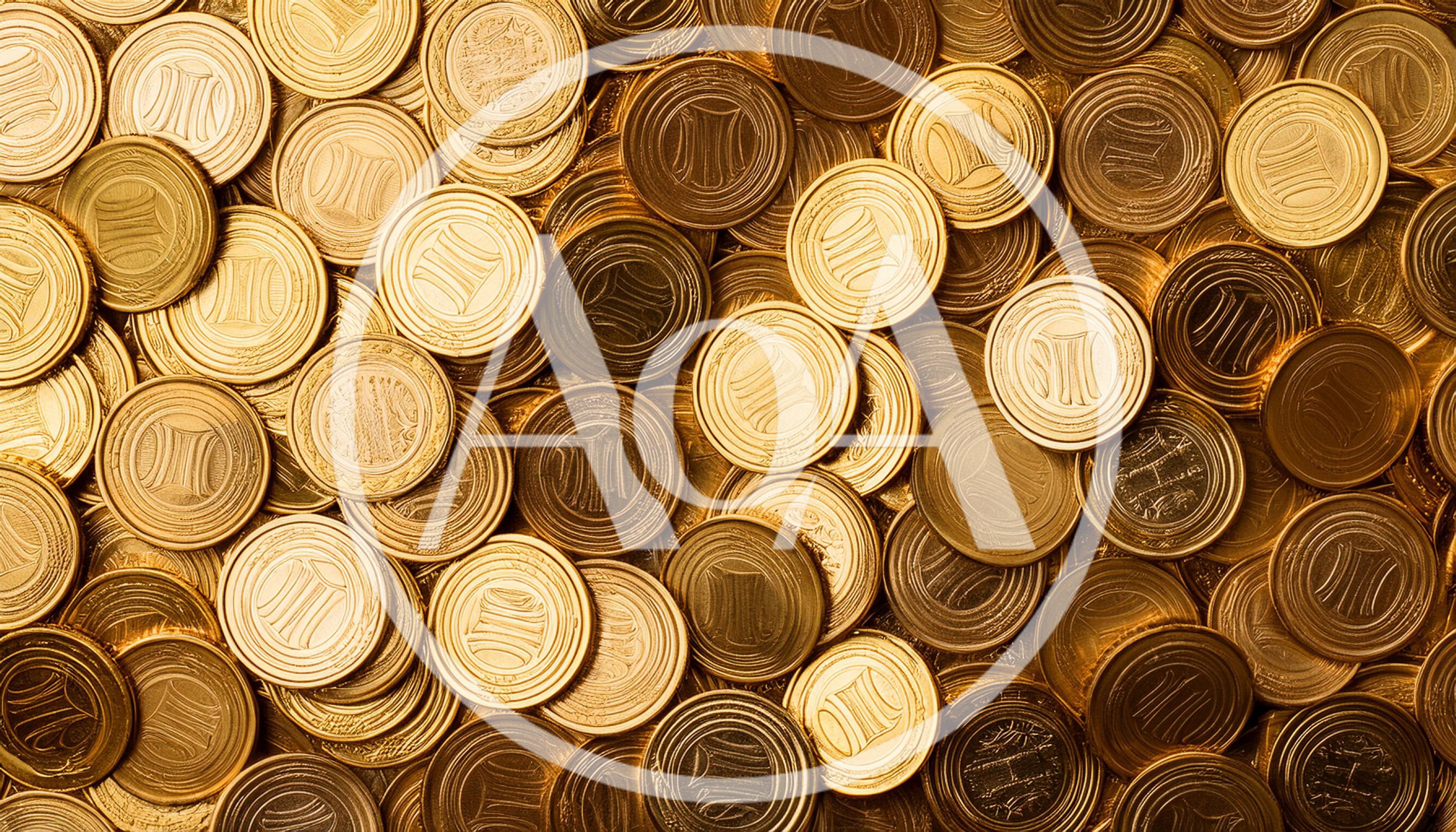 Pile Of Shiny Gold Coins Background
