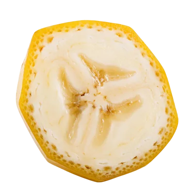 Macro Shot Of A Fresh Banana Slice