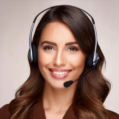 Professional Customer Service Representative Wearing Headset