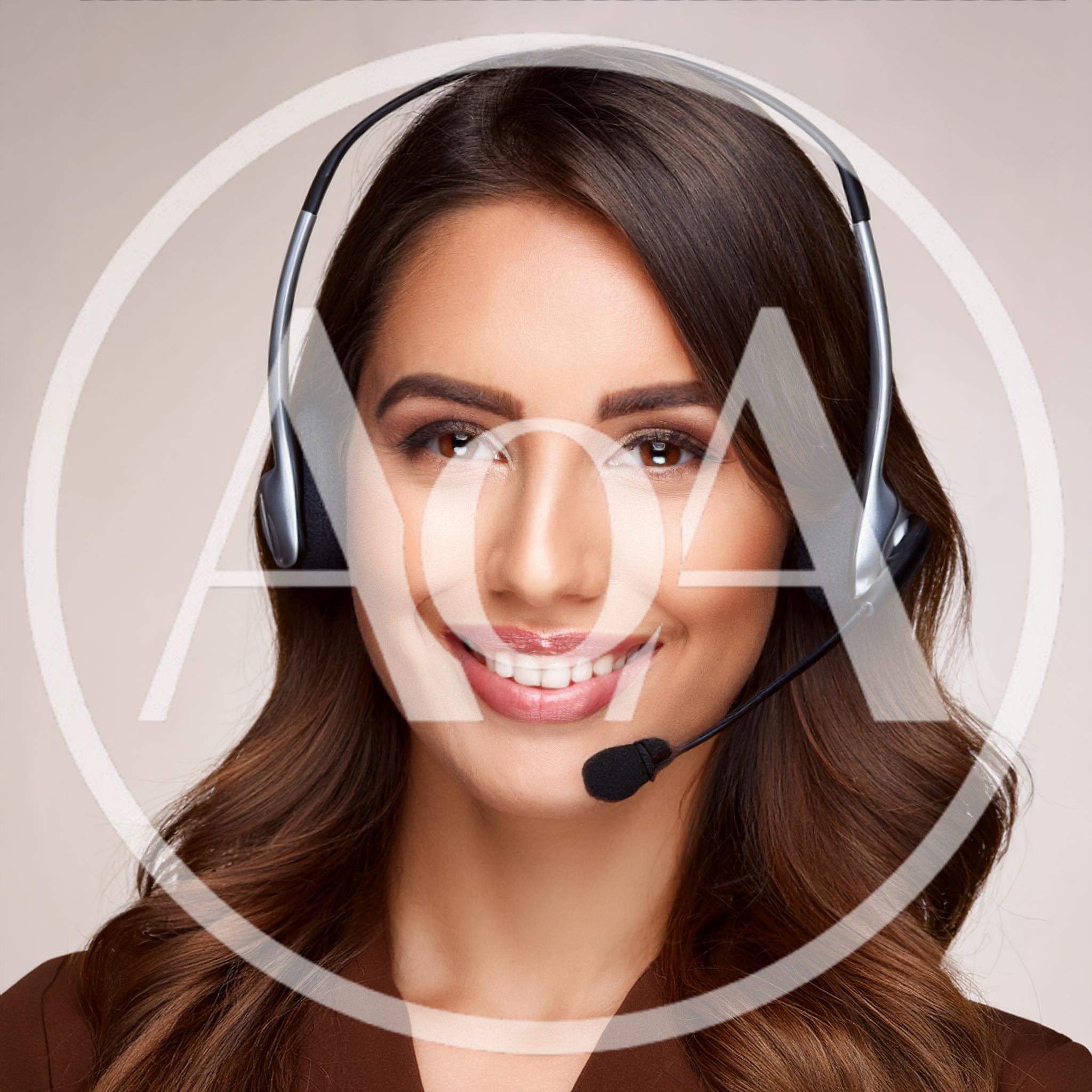 Professional Customer Service Representative Wearing Headset