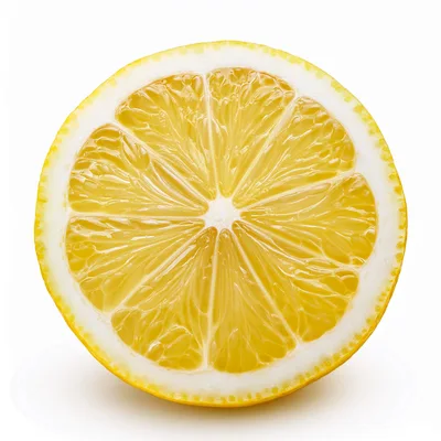 Fresh Sliced Lemon Half Isolated On White Background