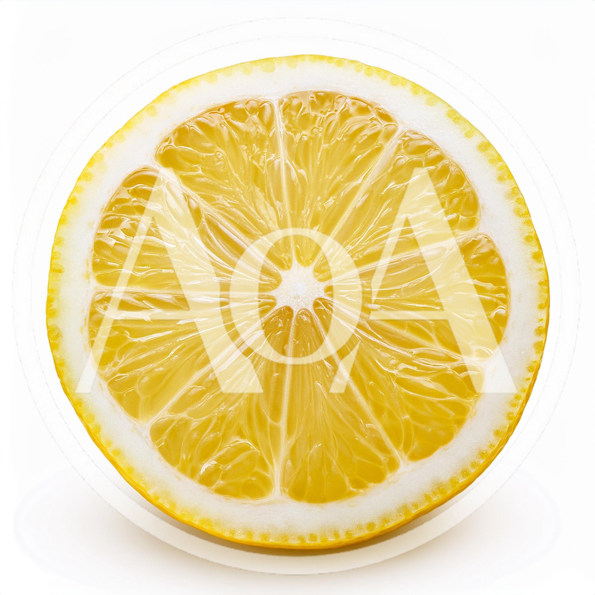 Fresh Sliced Lemon Half Isolated On White Background