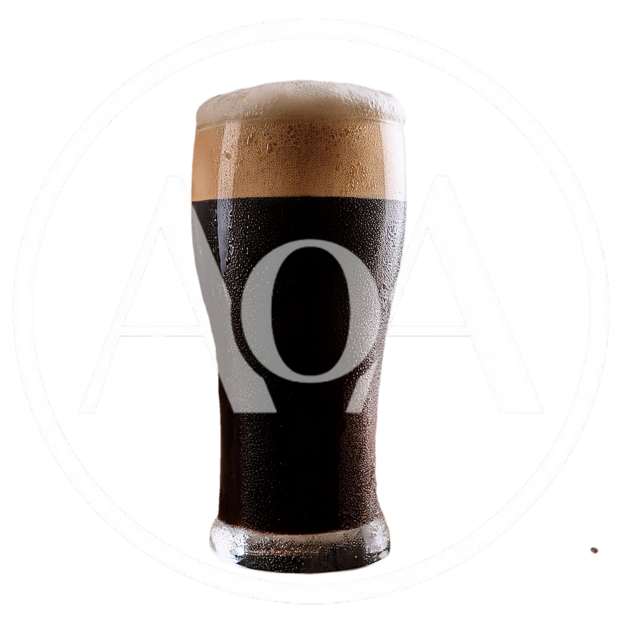 Cold Glass Of Dark Stout Beer With Foam