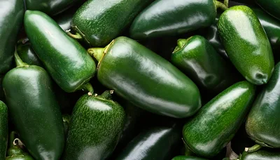 Fresh Green Jalapeno Peppers Background
