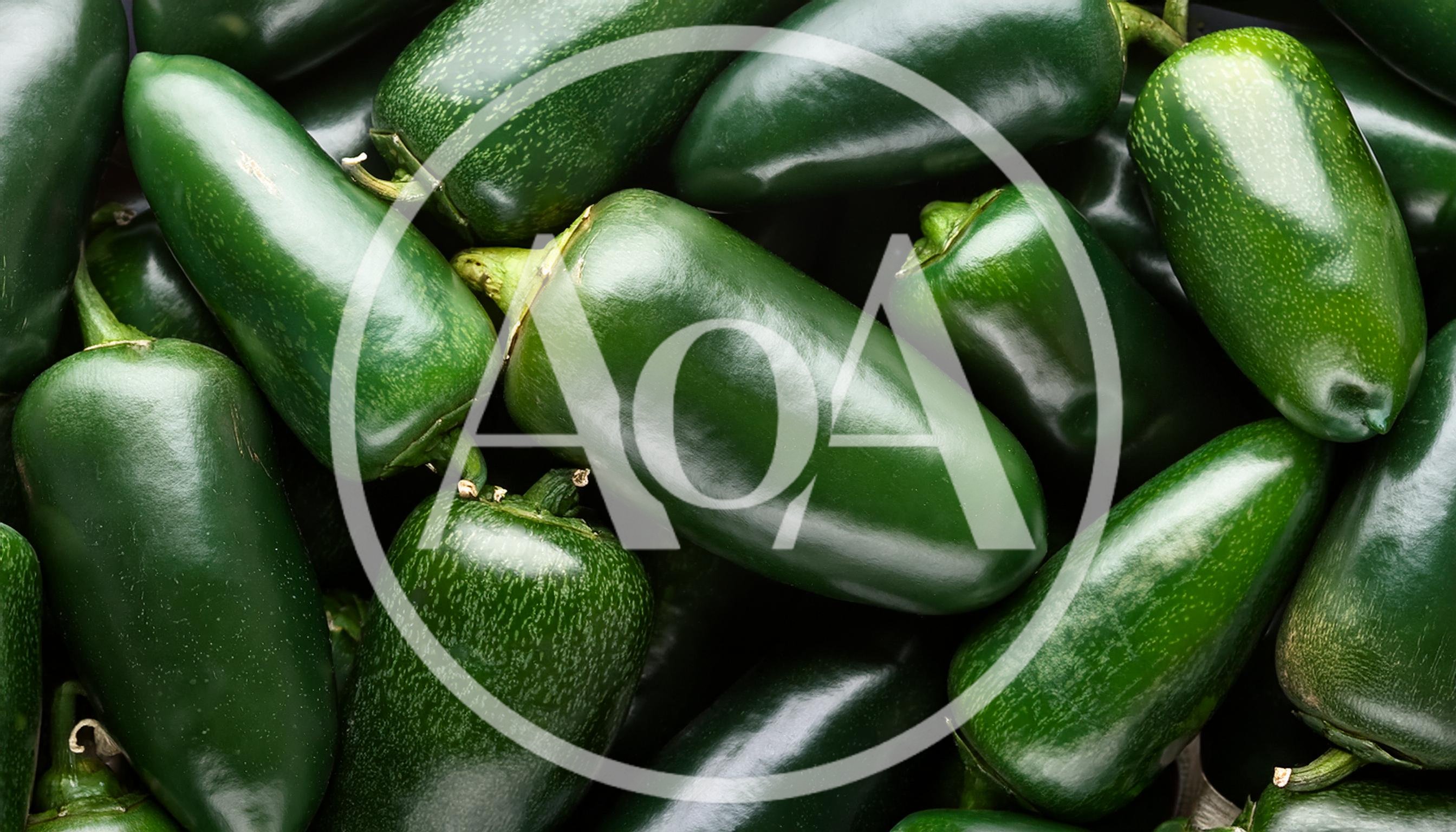 Fresh Green Jalapeno Peppers Background