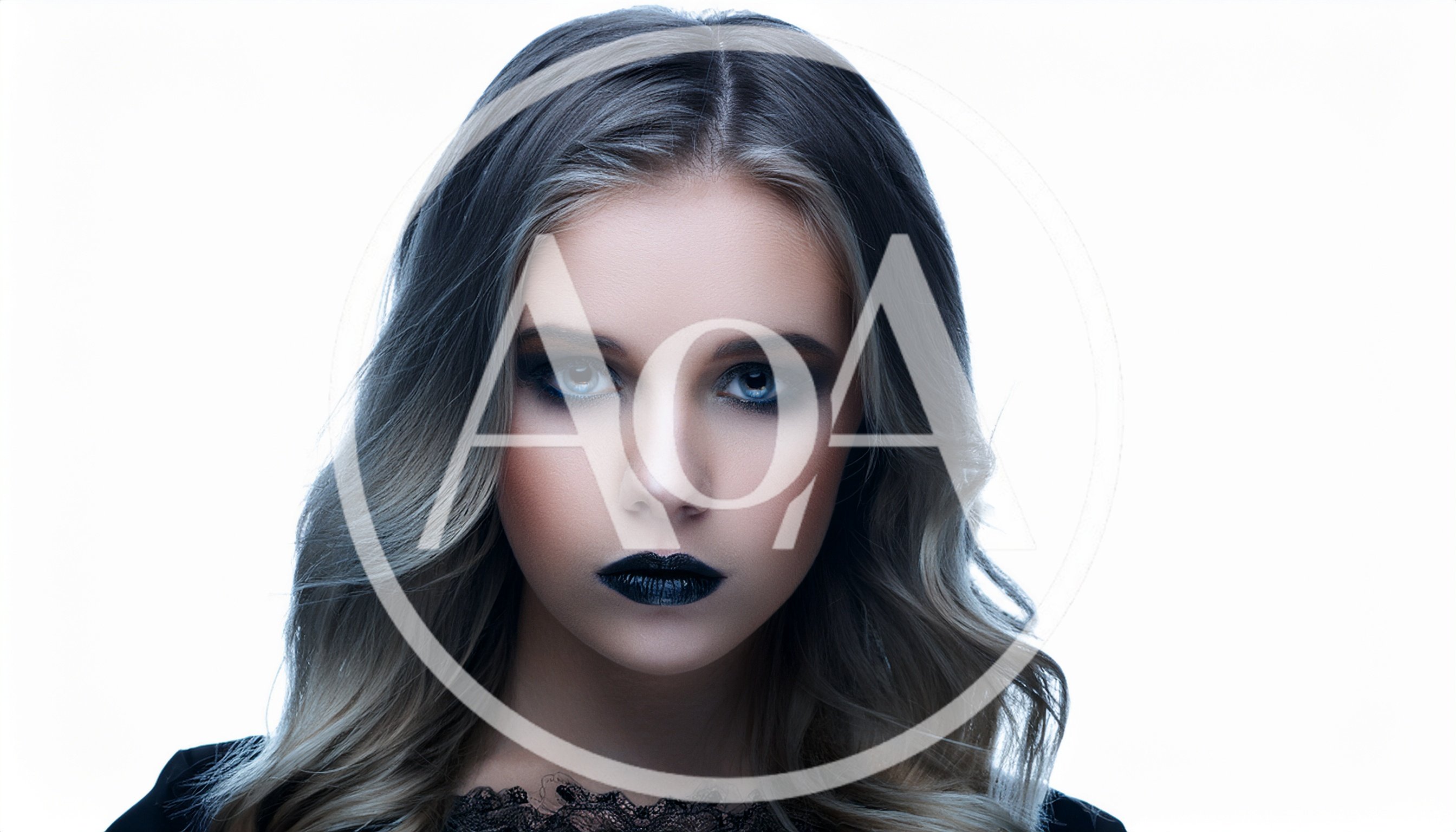 Portrait of a Young Woman with Gothic Makeup