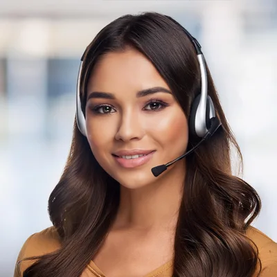 Professional Customer Service Representative Wearing A Headset