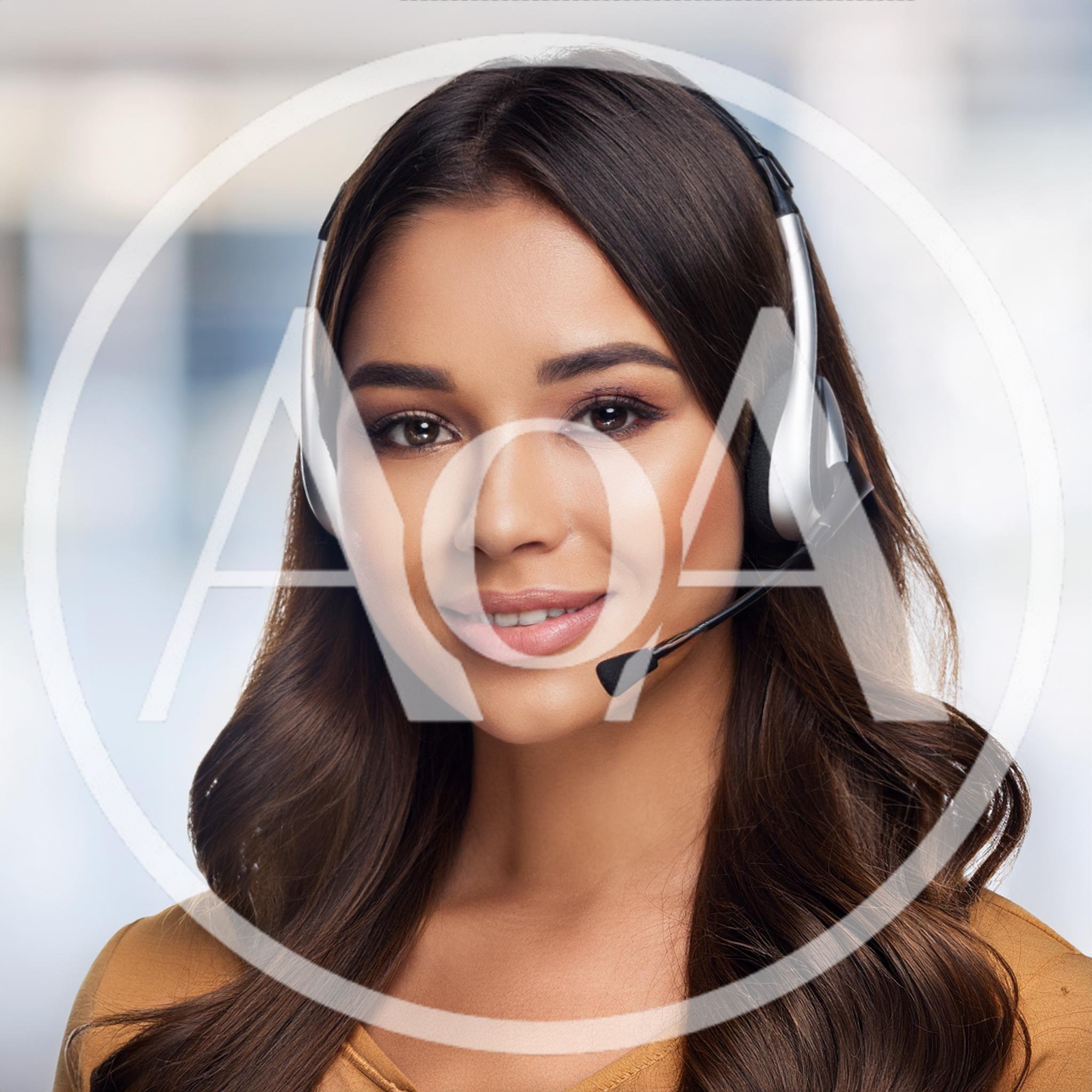 Professional Customer Service Representative Wearing A Headset