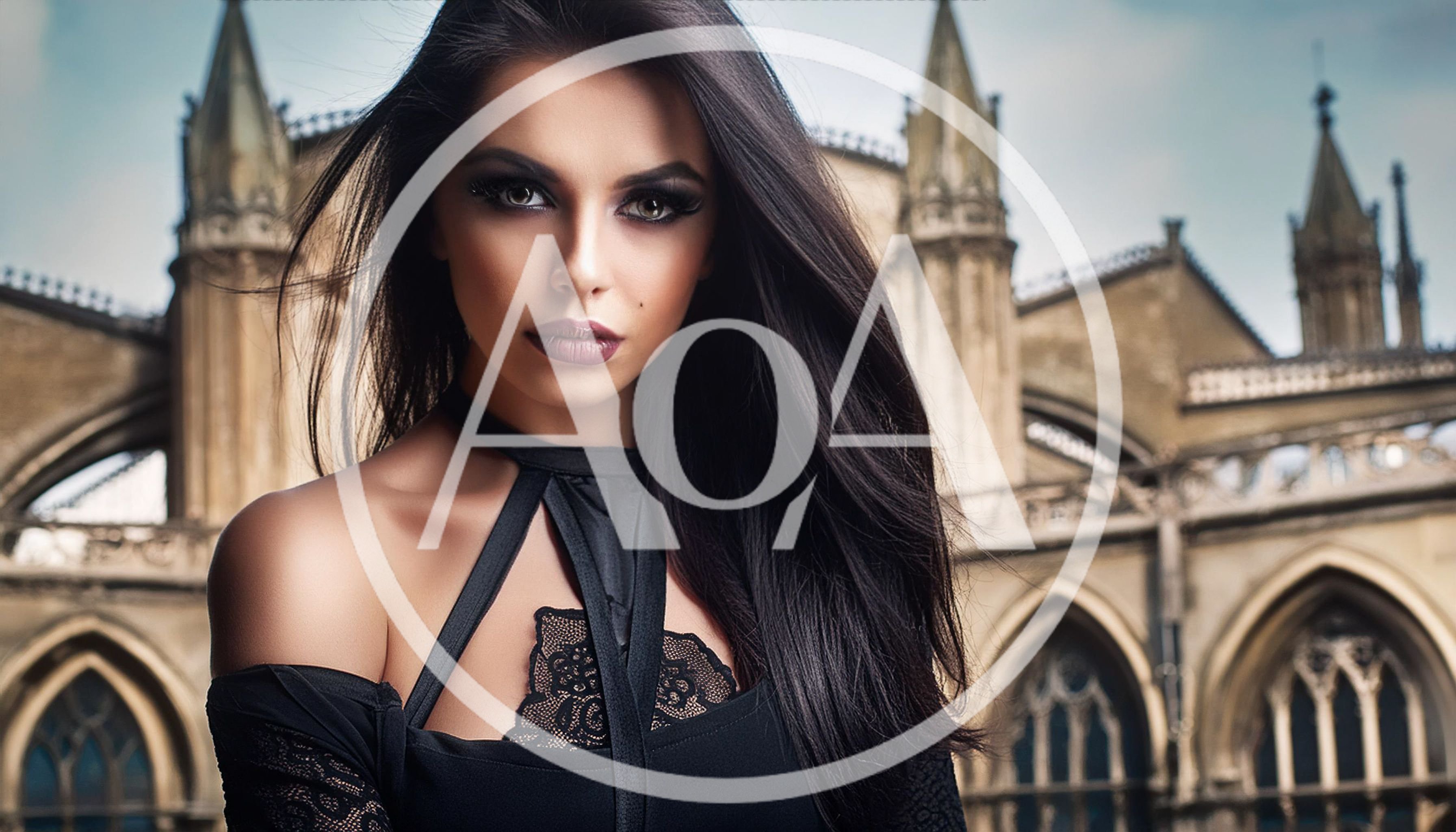 Portrait Of A Beautiful Woman In Gothic Attire