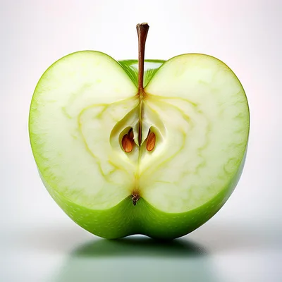 Cross Section Of A Fresh Green Apple