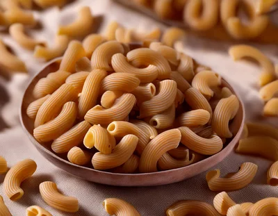 Bowl Of Raw Elbow Macaroni Pasta