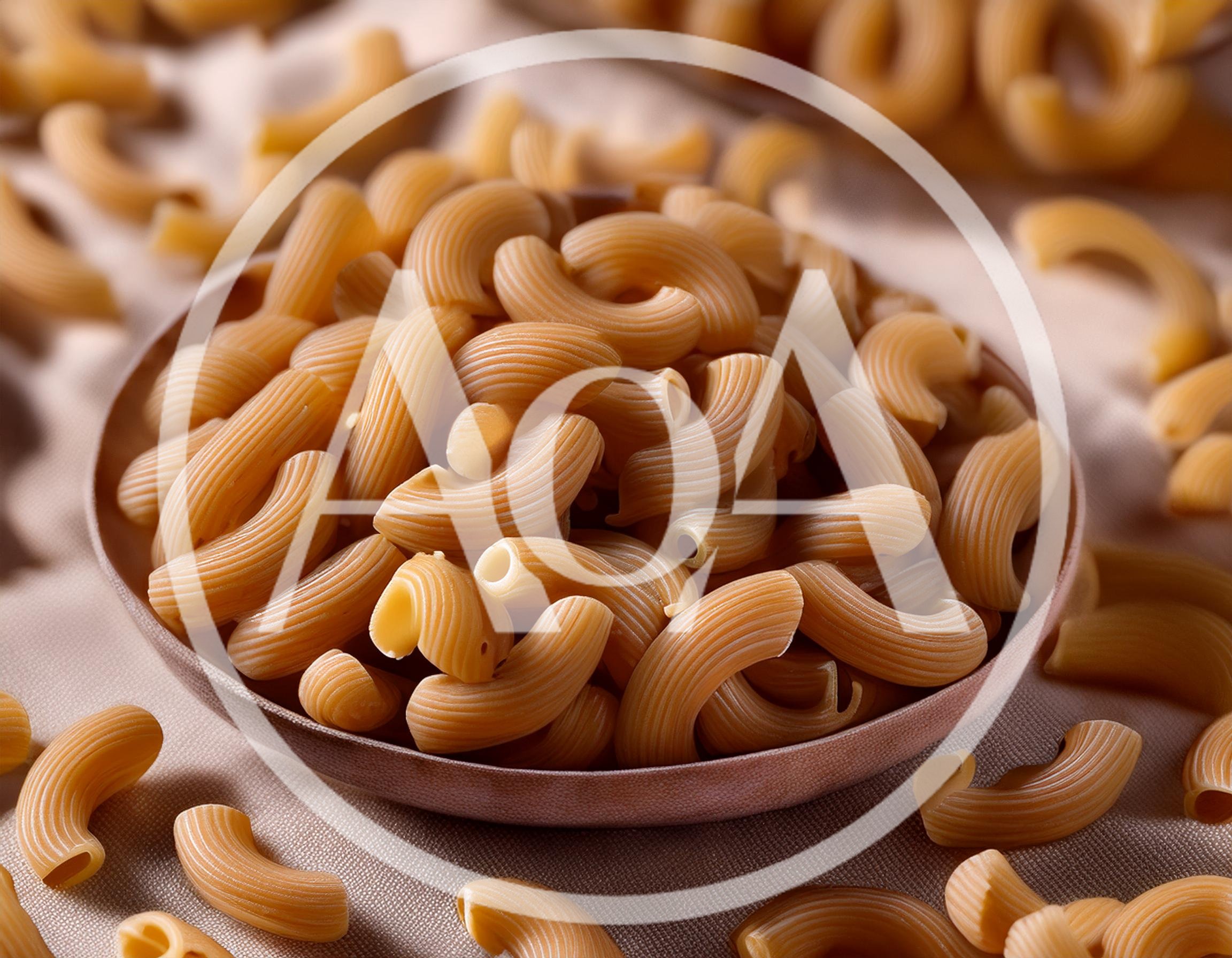 Bowl Of Raw Elbow Macaroni Pasta