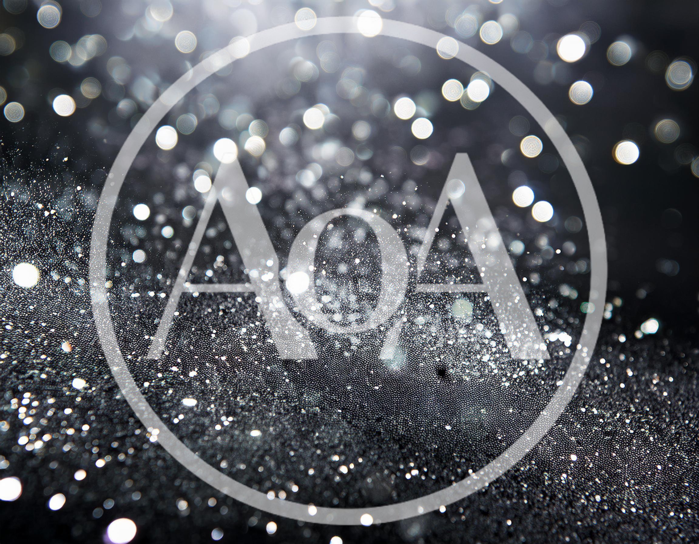 Abstract Silver Glitter Texture With Bokeh Light Effects
