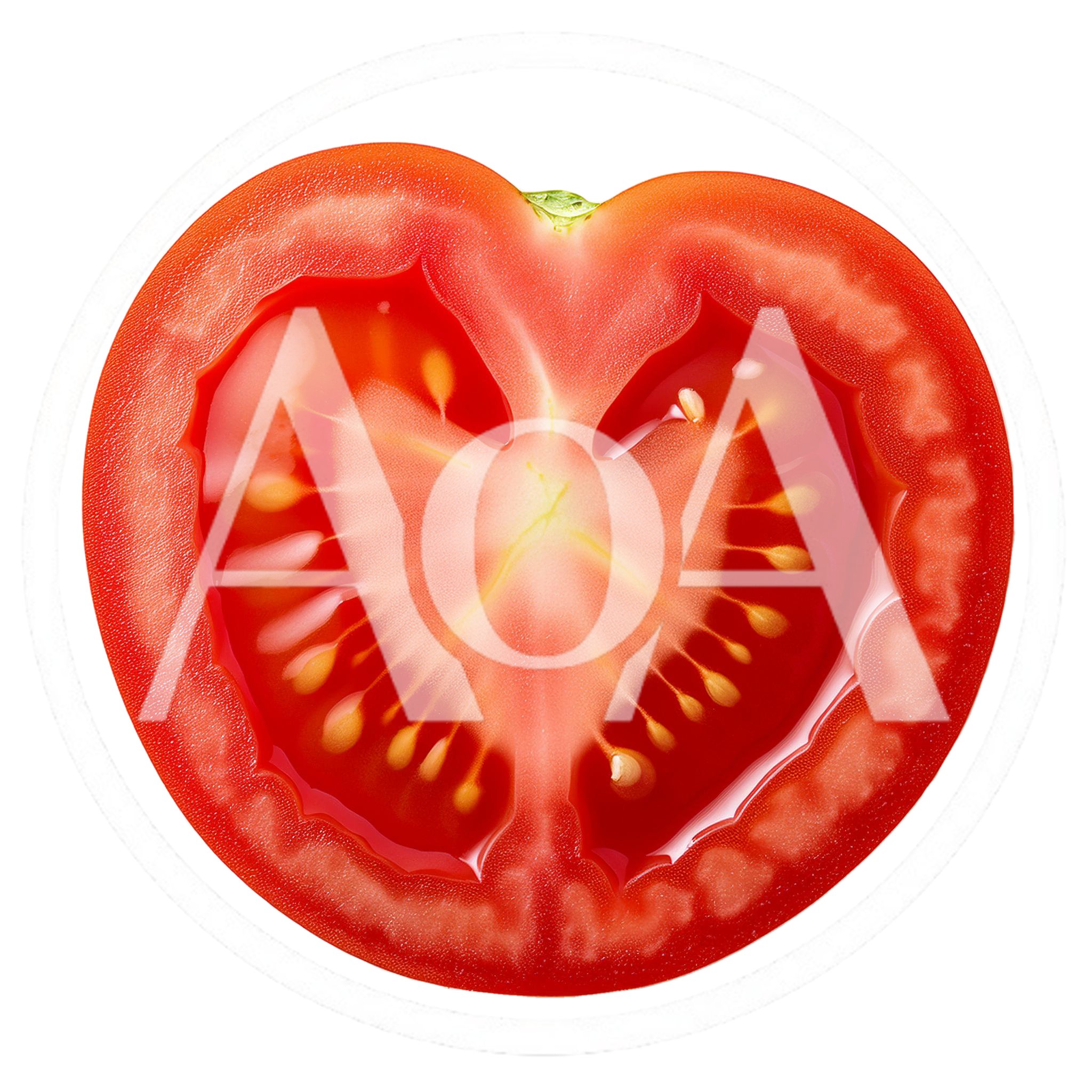 Fresh Sliced Red Tomato Isolated On White Background