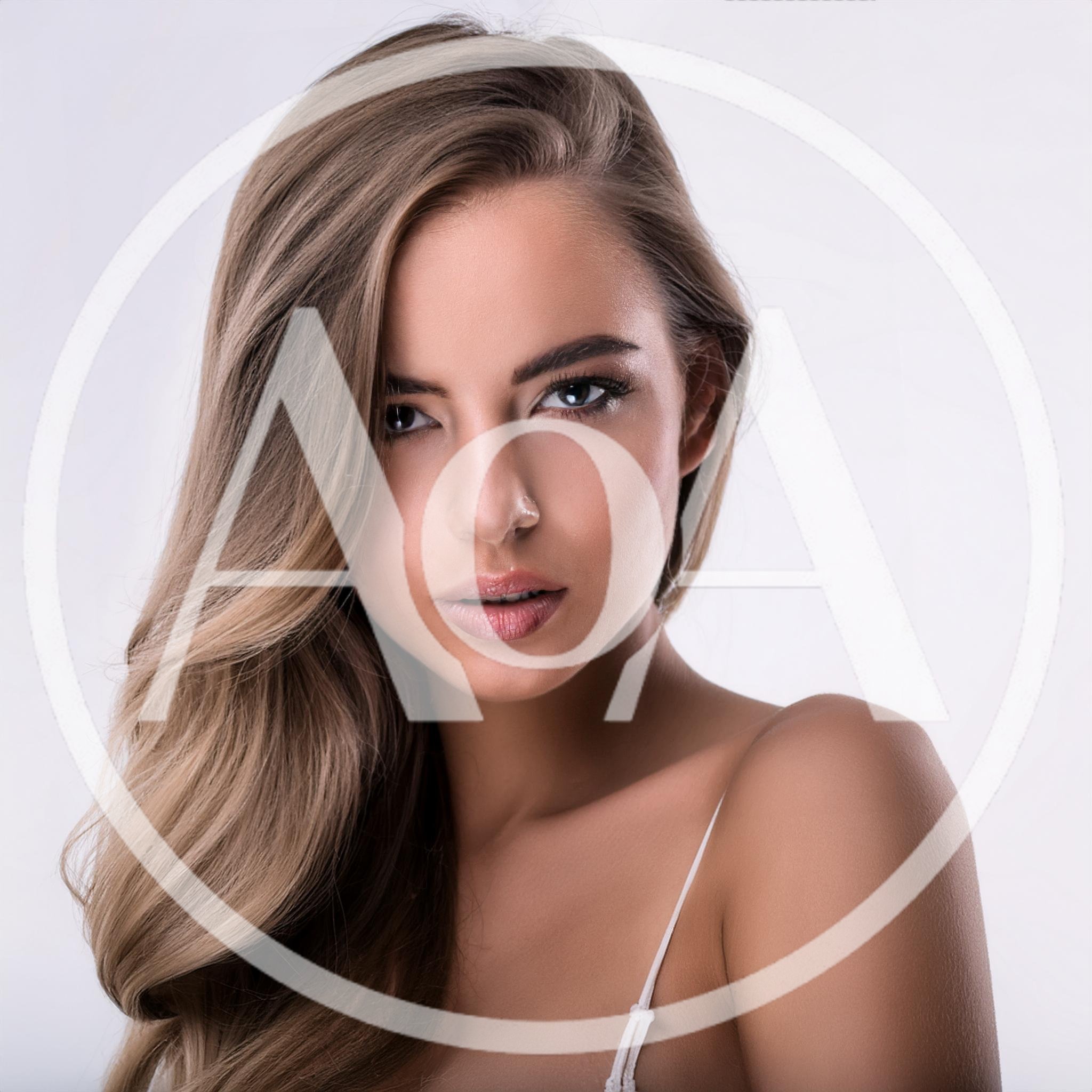 Portrait Of A Beautiful Young Woman With Long Blonde Hair