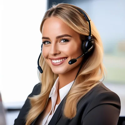 Professional Customer Service Representative Wearing A Headset