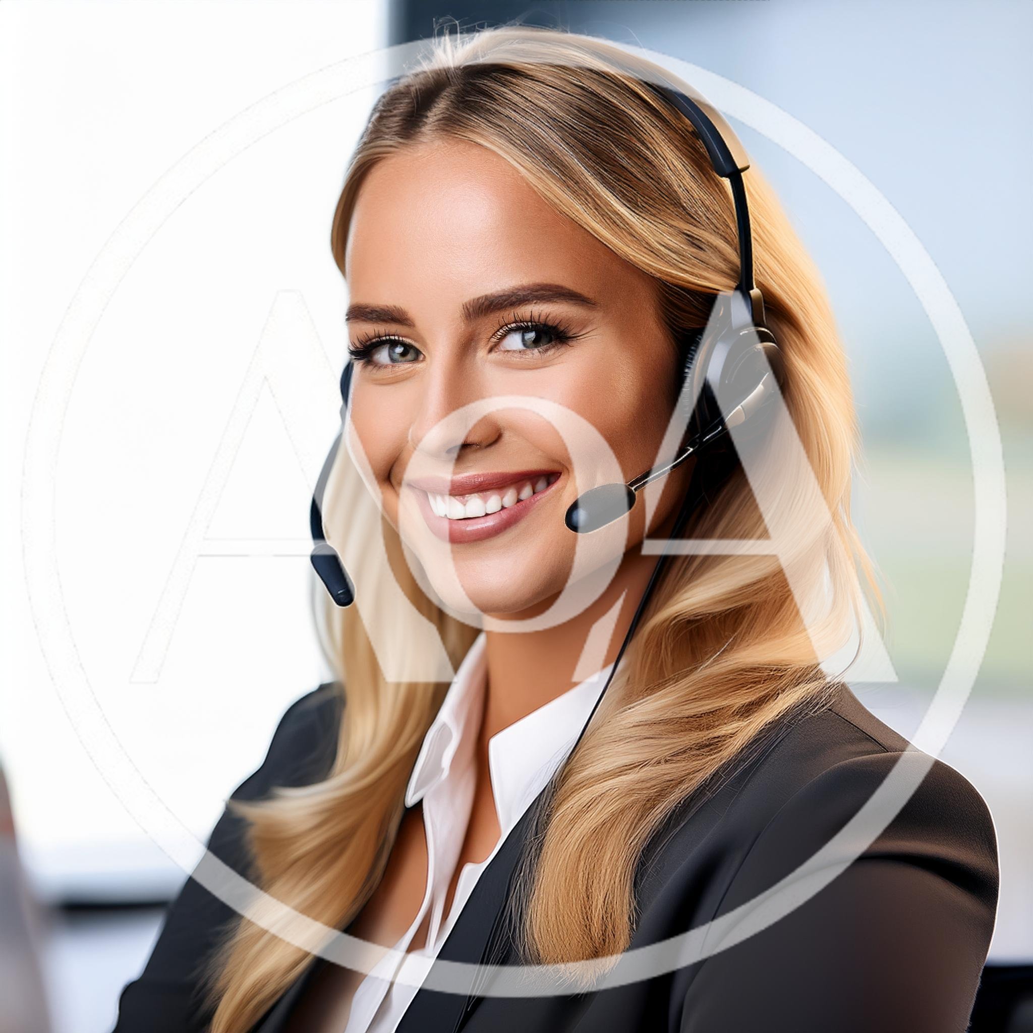 Professional Customer Service Representative Wearing A Headset