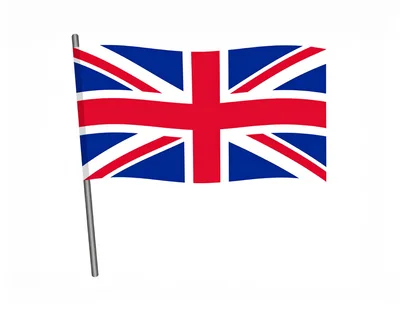 Waving Flag Of The United Kingdom On A Pole