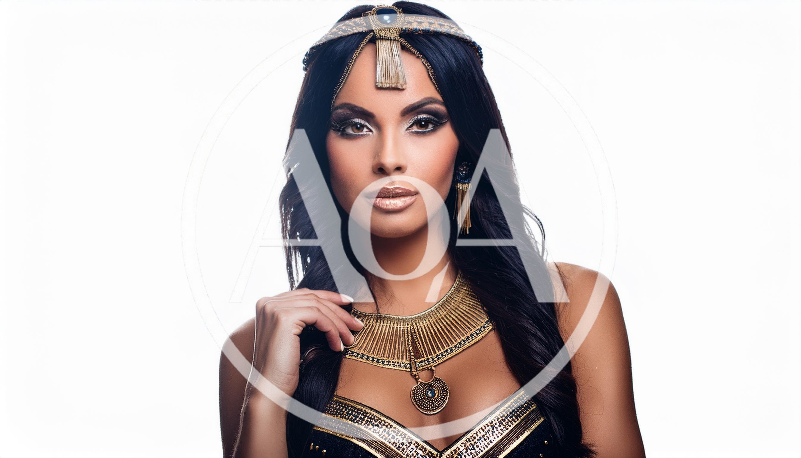 Portrait Of A Beautiful Woman Dressed As Cleopatra