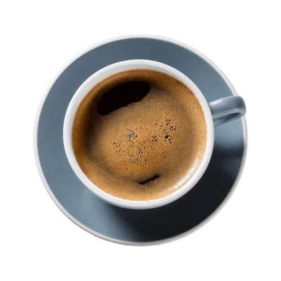 Top View Of A Cup Of Espresso Coffee