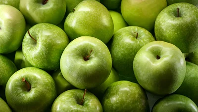 Fresh Green Granny Smith Apples Background