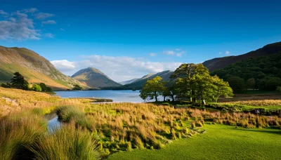 Buttermere Lake Landscape In The English Lake District